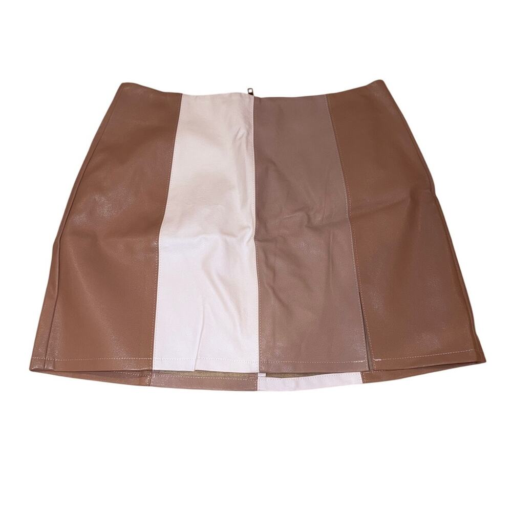 Le Lis Color-block Skirt Brown/Tan